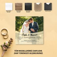 Gelin Damat Resimli Nikah Davetiyesi